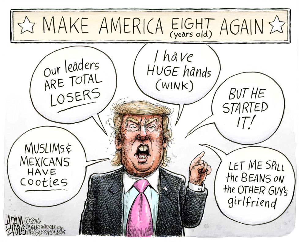  TRUMP TRASH TALK by Adam Zyglis