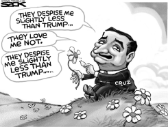 THEY DESPISE ME LESS THAN TRUMP by Steve Sack