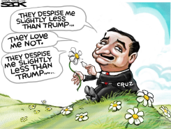 THEY DESPISE ME LESS THAN TRUMP  by Steve Sack