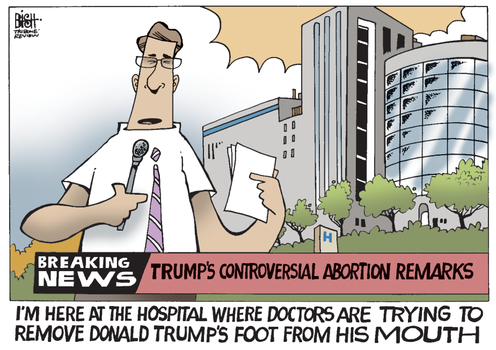 TRUMP'S ABORTION COMMENT, COLOR