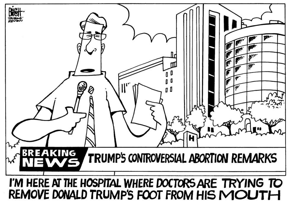 TRUMP'S ABORTION COMMENT, B/W