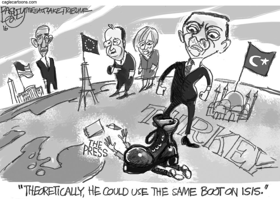  TURKEY STOMP THE PRESS by Pat Bagley