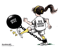US WOMEN'S SOCCER TEAM AND WAGE DISCRIMATION  by Jimmy Margulies