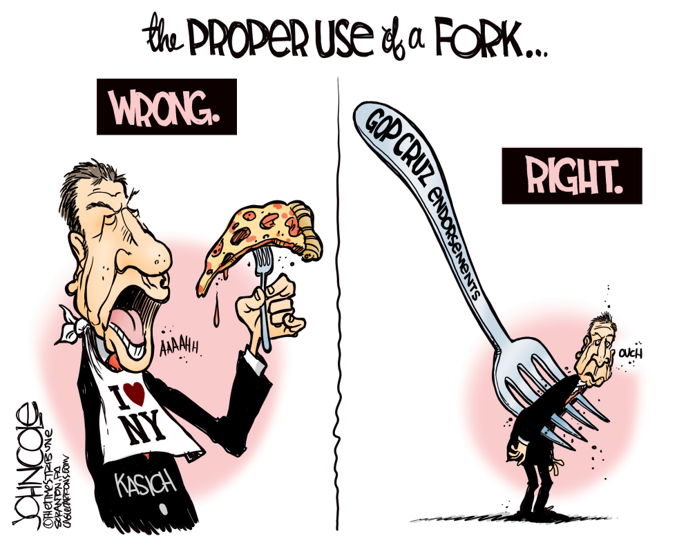  KASICH AND THE FORK by John Cole