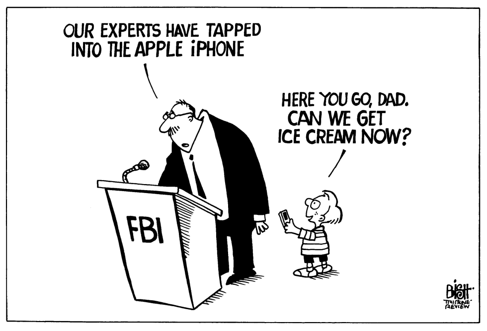 FBI AND iPHONES, B/W