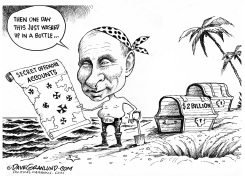 PUTIN AND OFFSHORE ACCOUNTS by Dave Granlund
