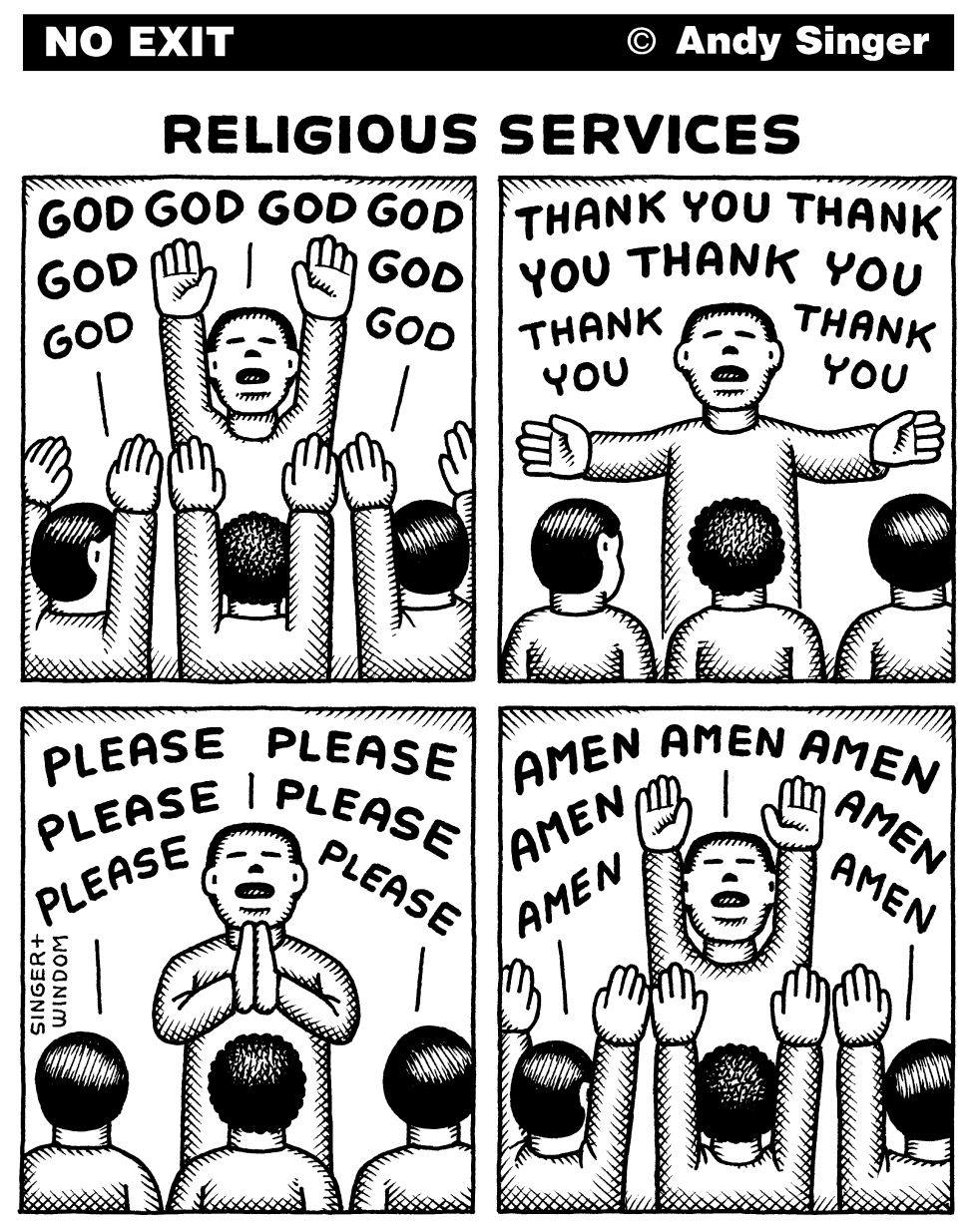  RELIGIOUS SERVICES by Andy Singer