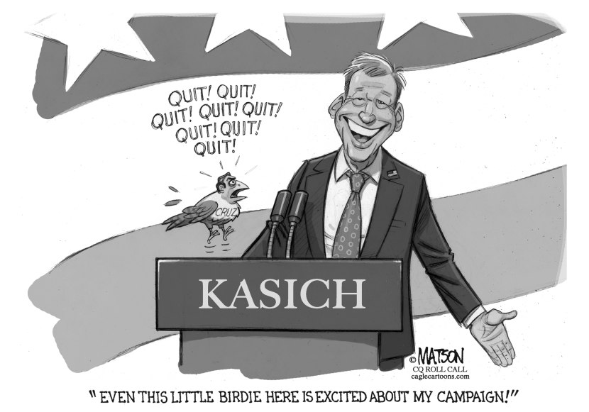A Little Cruz Birdie Visits the Kasich Campaign