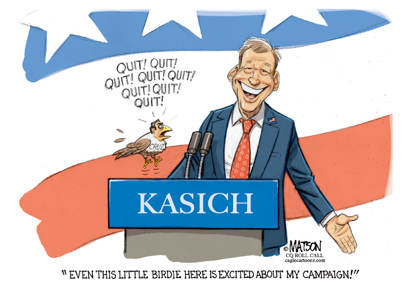 A Little Cruz Birdie Visits the Kasich Campaign-COLOR