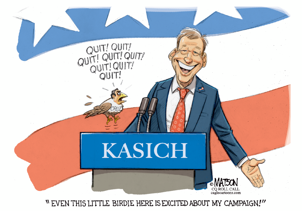 A Little Cruz Birdie Visits the Kasich Campaign-COLOR