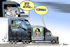MYANMAR’S DEMOCRACY by Paresh Nath