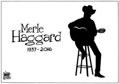 MERLE HAGGARD, B/W by Randy Bish