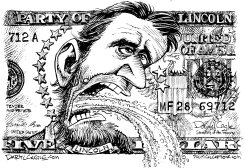 THE PARTY OF LINCOLN by Daryl Cagle
