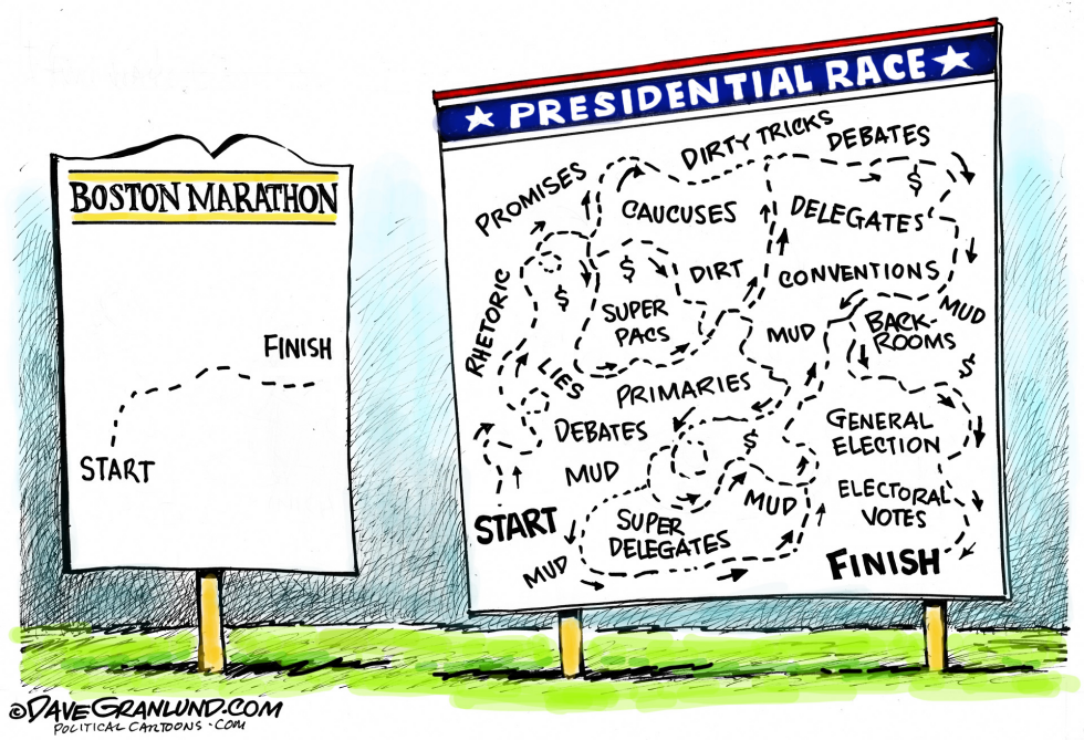Marathon vs political race COLOR