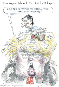 CAMPAIGN SKETCHBOOK - HUNT FOR DELEGATES -  by Taylor Jones