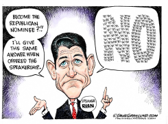 RYAN DECLINES GOP 2016  by Dave Granlund