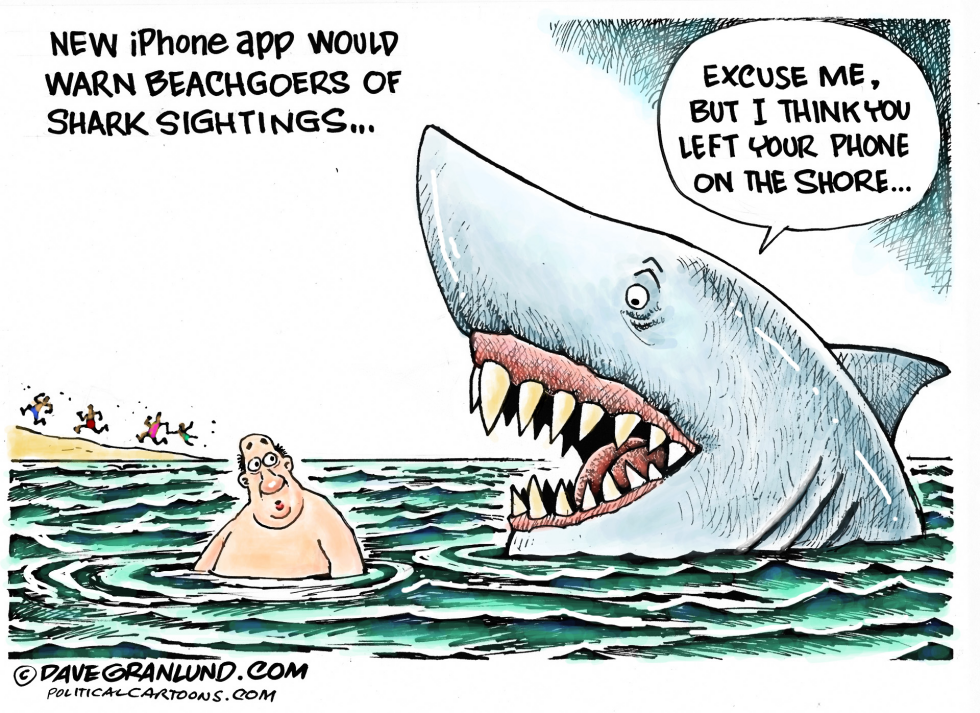  SHARK WARNING APP by Dave Granlund