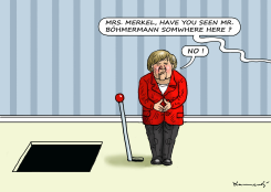 MERKEL LET FALLING BöHMERMANN by Marian Kamensky