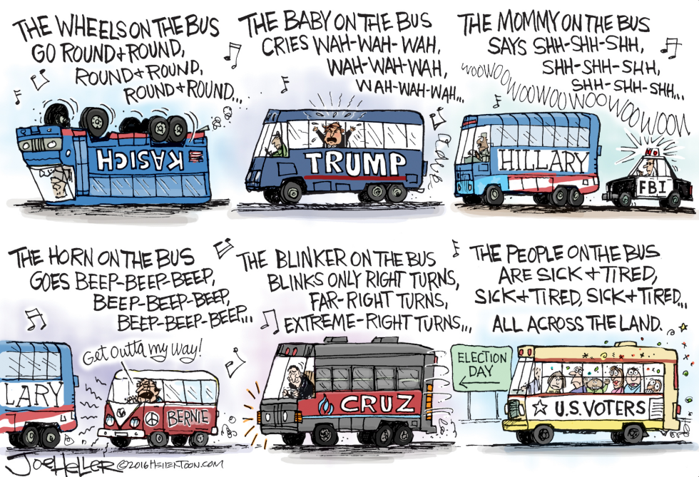Wheels on the buse