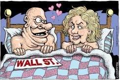 WALL STREET HOOKED UP WITH HILLARY   by Monte Wolverton