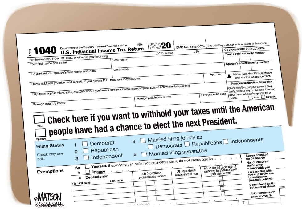 New Option To Withhold Taxes Until Next President is Elected-COLOR