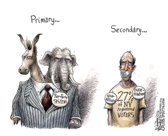 NEW YORK PRIMARY  by Adam Zyglis