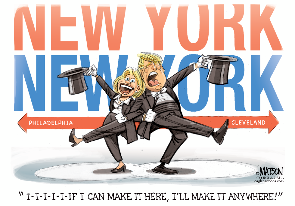 Clinton and Trump in New York New York-COLOR