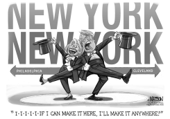CLINTON AND TRUMP IN NEW YORK NEW YORK by R.J. Matson