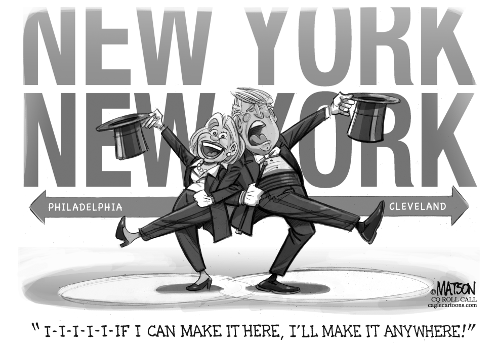 Clinton and Trump in New York New York
