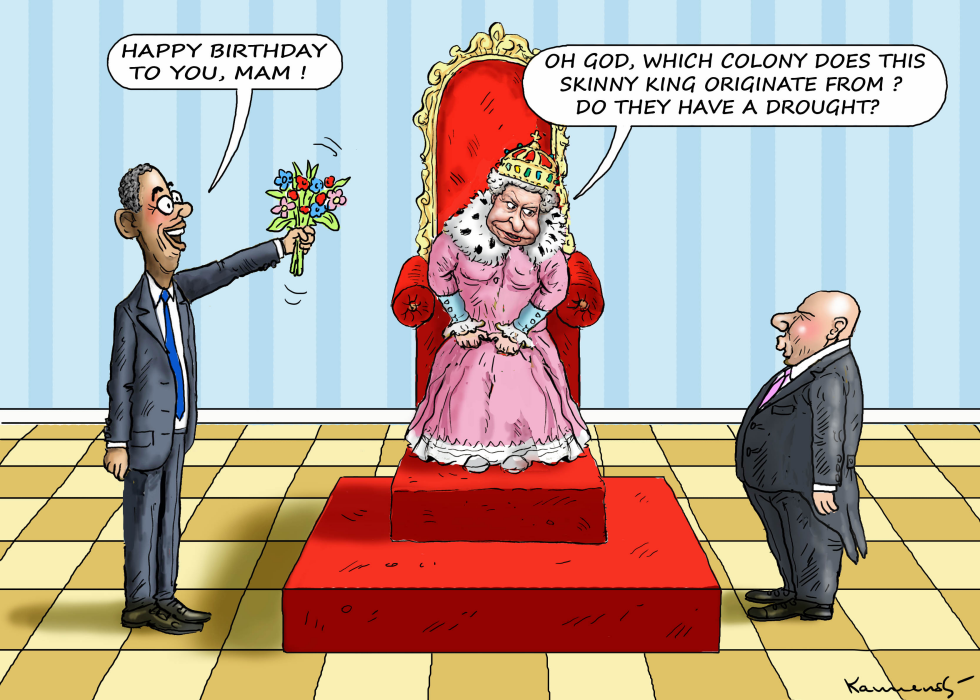 OBAMA BY THE QUEEN