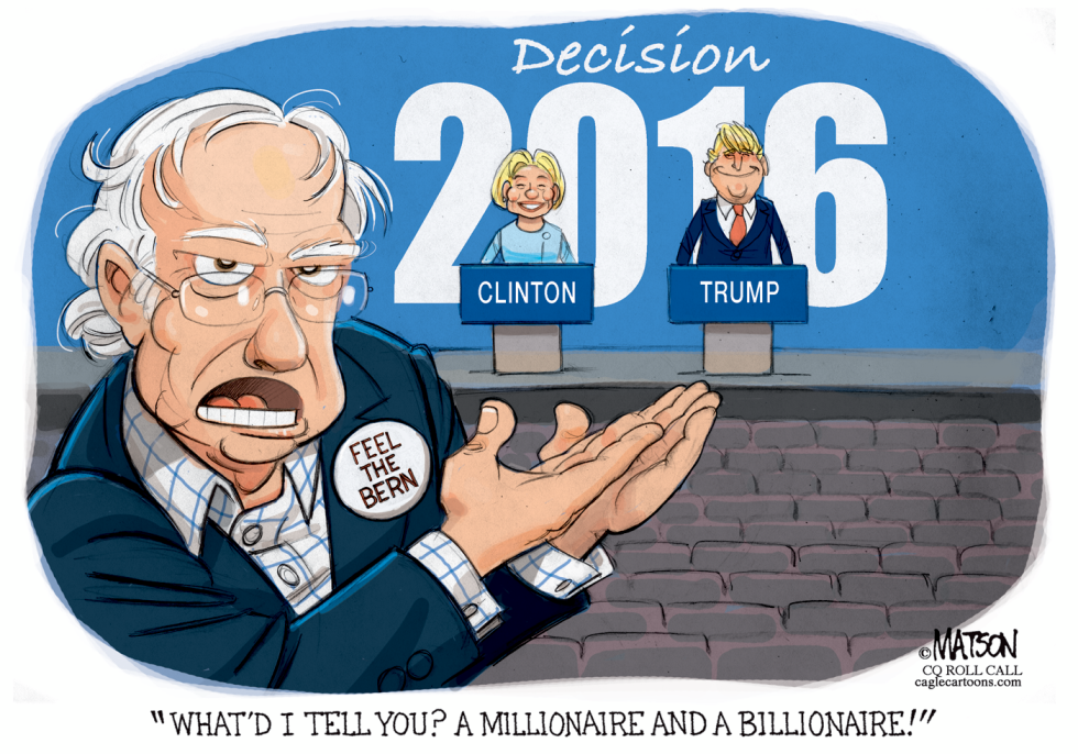 Bernie Sanders Versus A Millionaire and a Billionaire