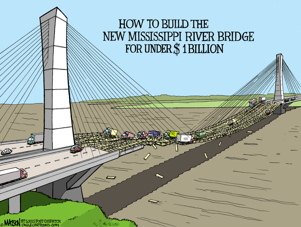  A CHEAPER NEW MISSISSIPPI RIVER BRIDGE by RJ Matson