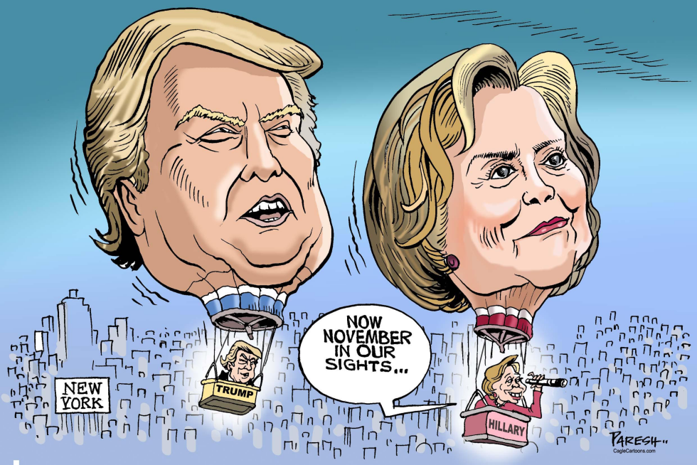  DONALD AND HILLARY by Paresh Nath