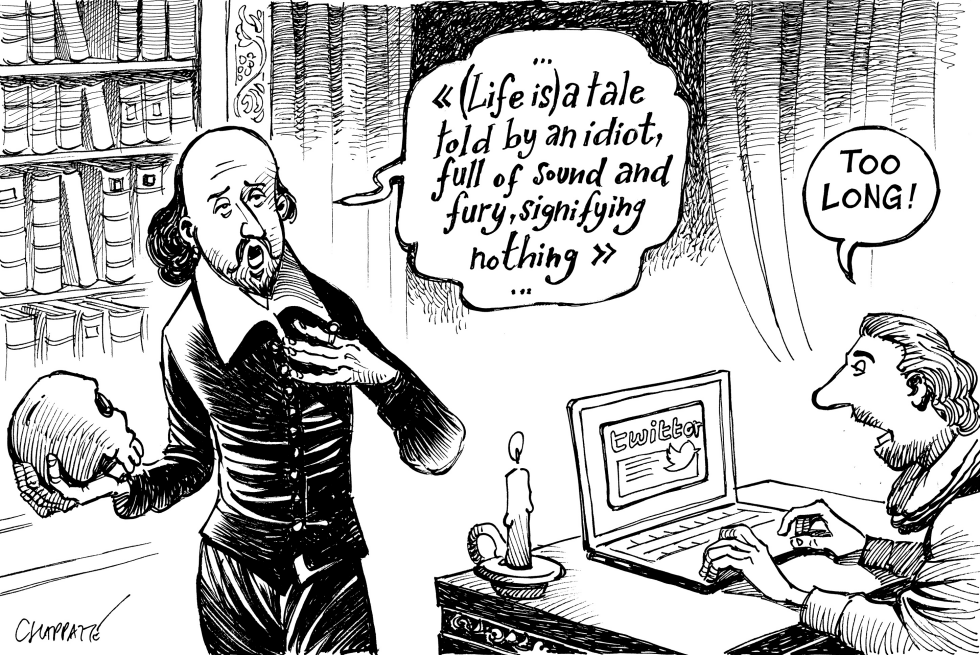  400 YEARS AFTER SHAKESPEARE by Patrick Chappatte