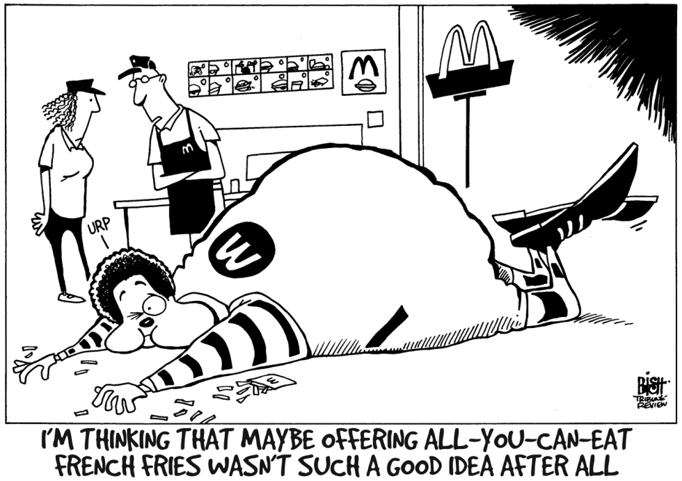 UNLIMITED FRENCH FRIES AT McDONALD'S, B/W
