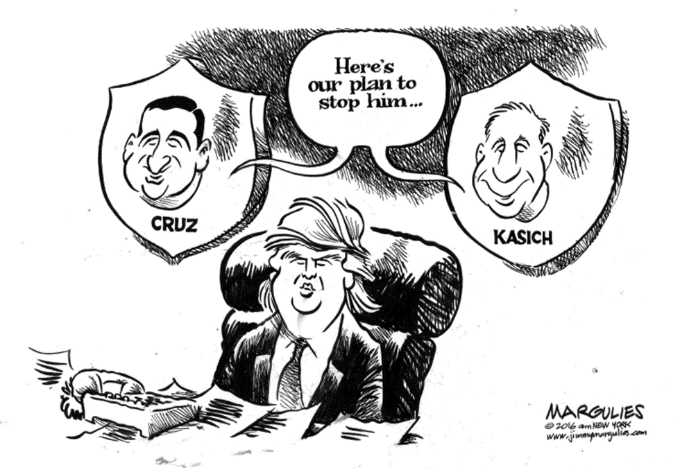 Cruz and Kasich vs Trump
