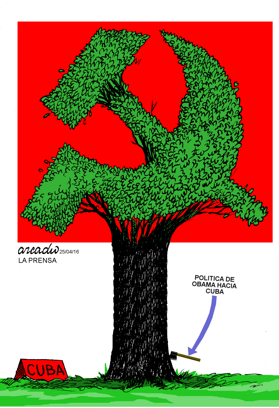 Mucho árbol para Obama