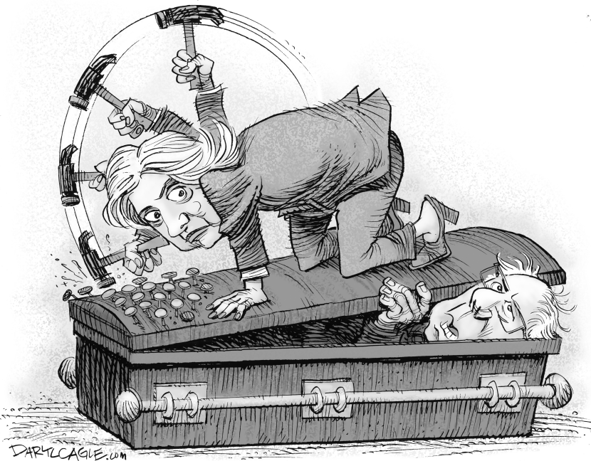 Hillary and Bernie Nails in the Coffin