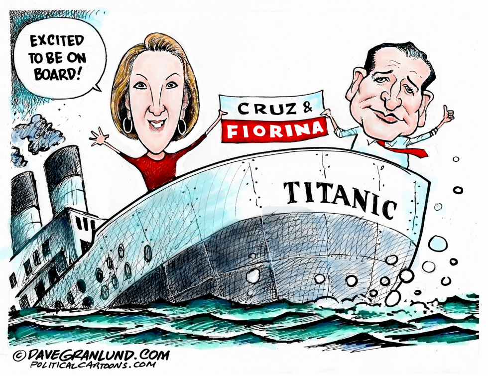  CRUZ AND FIORINA by Dave Granlund