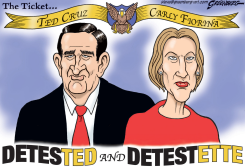 CRUZ AND FIORINA by Steve Greenberg