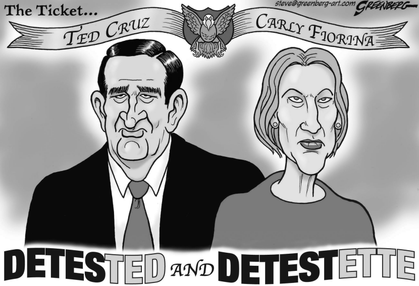 Cruz and Fiorina bw