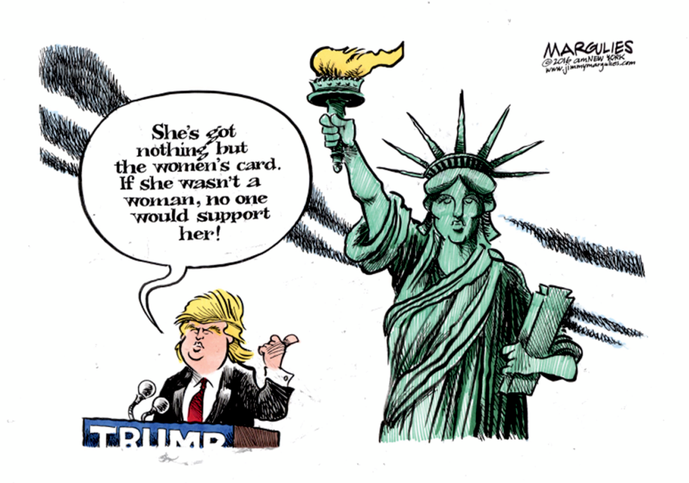 Trump and the women's card color