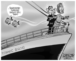CRUZ AND FIORINA BW by John Cole