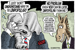 GOP UNPOPULARITY  by Monte Wolverton