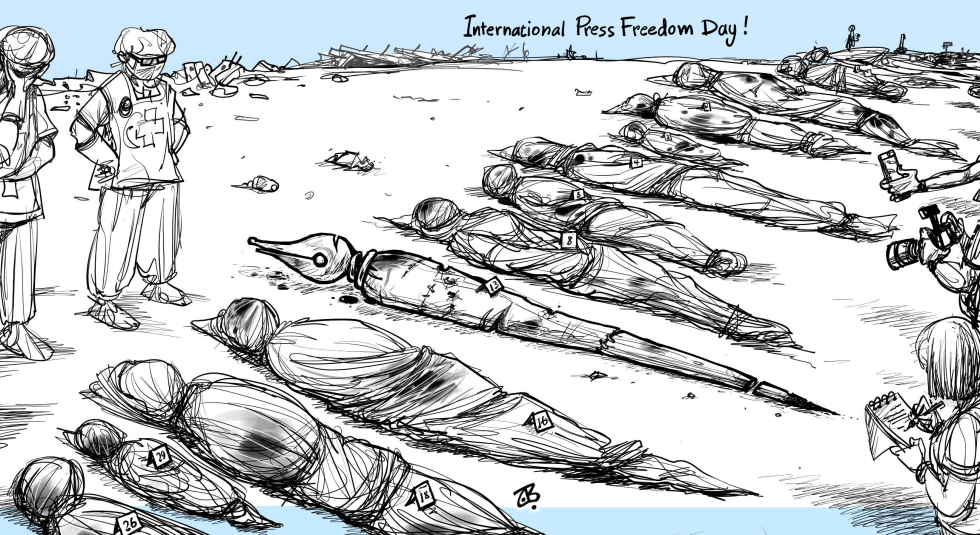  PRESS FREEDOM DAY  by Emad Hajjaj