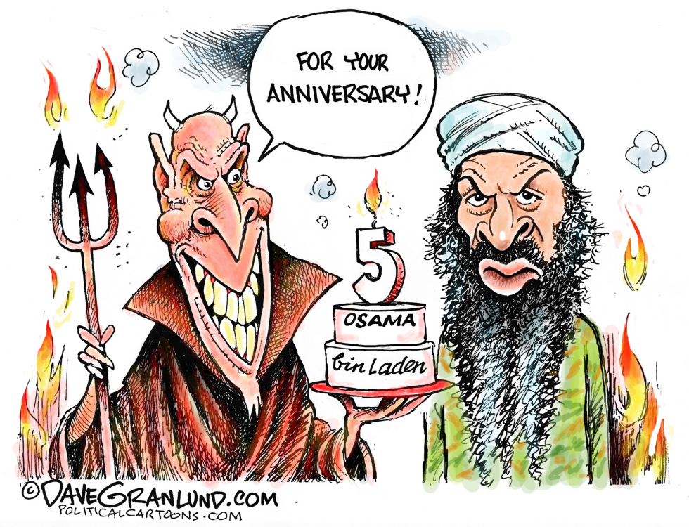  BIN LADEN GONE 5 YEARS by Dave Granlund