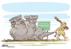 CAVEMAN TRUMP CONQUERS GOP by R.J. Matson