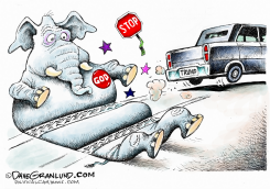 TRUMP RUNS OVER GOP  by Dave Granlund