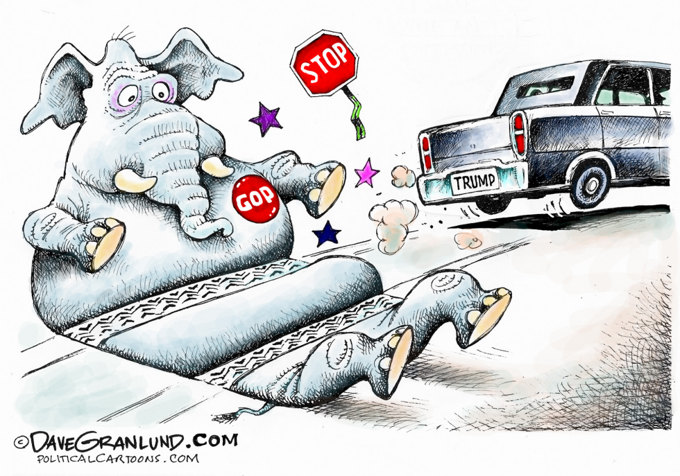 Trump runs over GOP COLOR