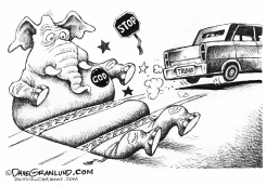 TRUMP RUNS OVER GOP  by Dave Granlund